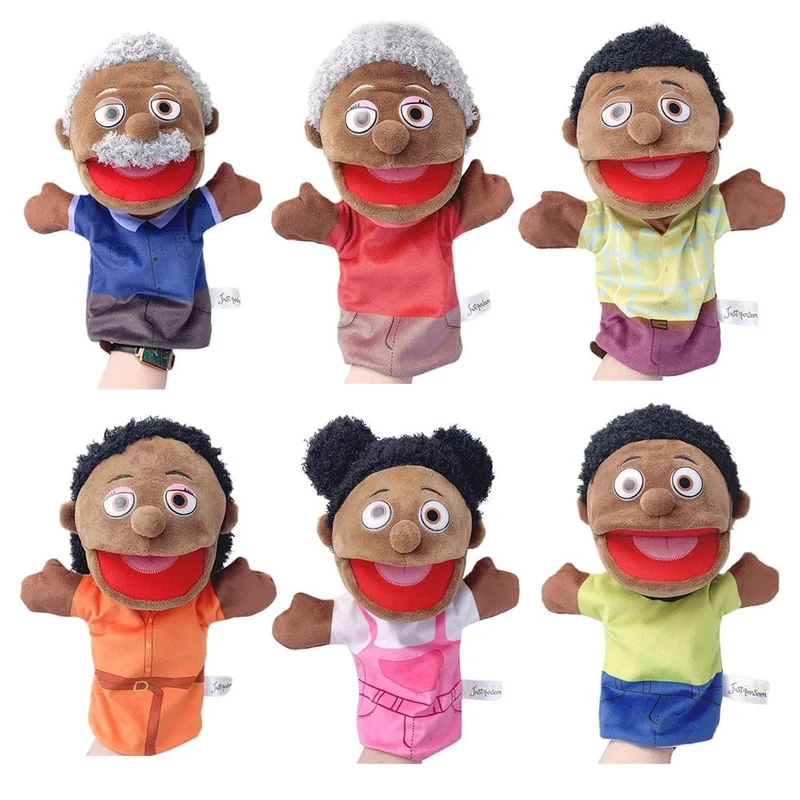 Familie Weiche Stofftier Puppe Papa Mama Bruder Schwester Cospaly Plüsch Puppe Pädagogisches Baby Spielzeug Kawaii Hand Finger Puppe