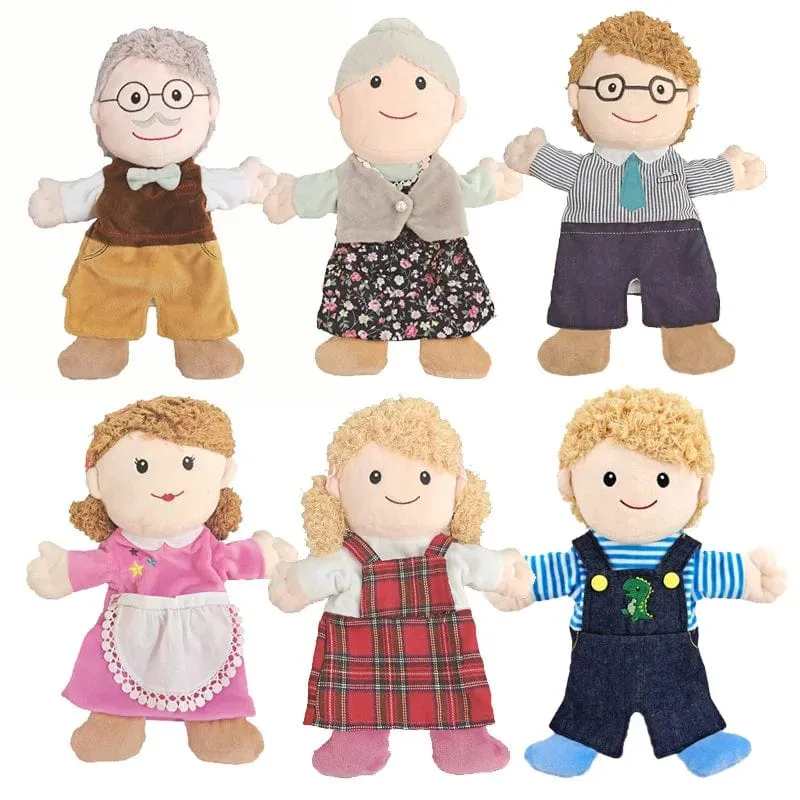 Familie Weiche Stofftier Puppe Papa Mama Bruder Schwester Cospaly Plüsch Puppe Pädagogisches Baby Spielzeug Kawaii Hand Finger Puppe
