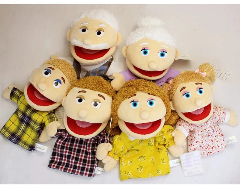 Familie Weiche Stofftier Puppe Papa Mama Bruder Schwester Cospaly Plüsch Puppe Pädagogisches Baby Spielzeug Kawaii Hand Finger Puppe