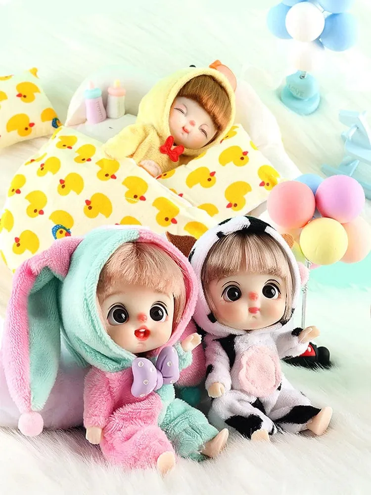 Ob11 Bjd Puppenzubehör Bett Body Obitsu 11 Kleidung Puppen für Mädchen Jungen Spielzeug Baby Kawaii Anime Spielzeugartikel Pyjama Miniatur
