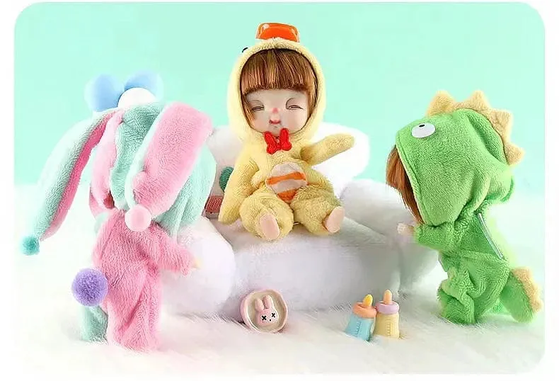 Ob11 Bjd Puppenzubehör Bett Body Obitsu 11 Kleidung Puppen für Mädchen Jungen Spielzeug Baby Kawaii Anime Spielzeugartikel Pyjama Miniatur