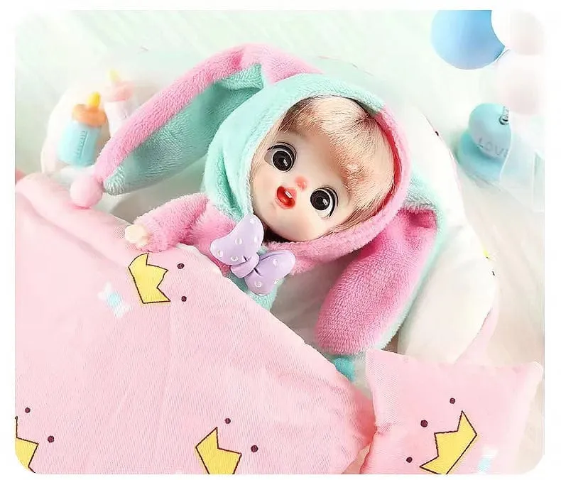 Ob11 Bjd Puppenzubehör Bett Body Obitsu 11 Kleidung Puppen für Mädchen Jungen Spielzeug Baby Kawaii Anime Spielzeugartikel Pyjama Miniatur