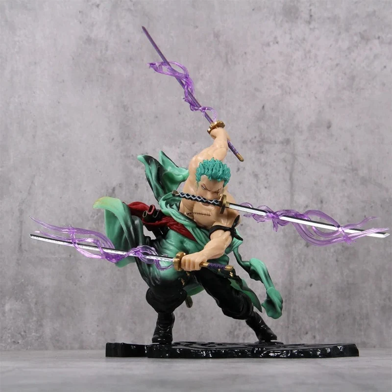 Hot One Piece 10 cm Anime Figur GK Roronoa Zoro Dreiklinge Sa-Maximum Manga Anime Statue Actionfigur Sammlung Modell Kinderspielzeug