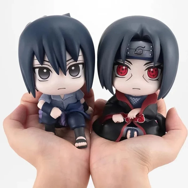 Heiße 10cm Naruto Anime Figur Uzumaki Naruto Kakashi Uchiha Sasuke Itachi Niedliche Spielzeug Q Figurals Action Figur Modell