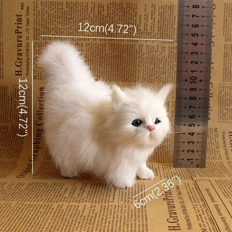 Simulation Katze Plüsch Spielzeug Weiches Ausgestopftes Kätzchen Modell Gefälschte Katzen Realistische Tiere für Kinder Mädchen Geburtstag Valentinstag Geschenk