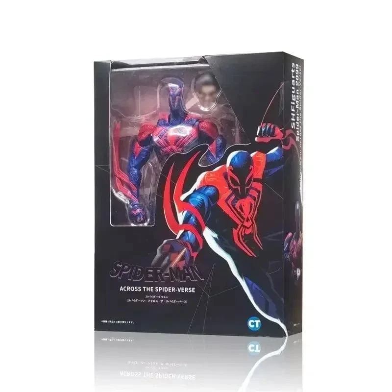 Ct Spider-Man 2099 Shf SHFiguarts Spiderman Across The Spider-Verse Part One Anime Actionfiguren Modell Statue Spielzeug Geschenke