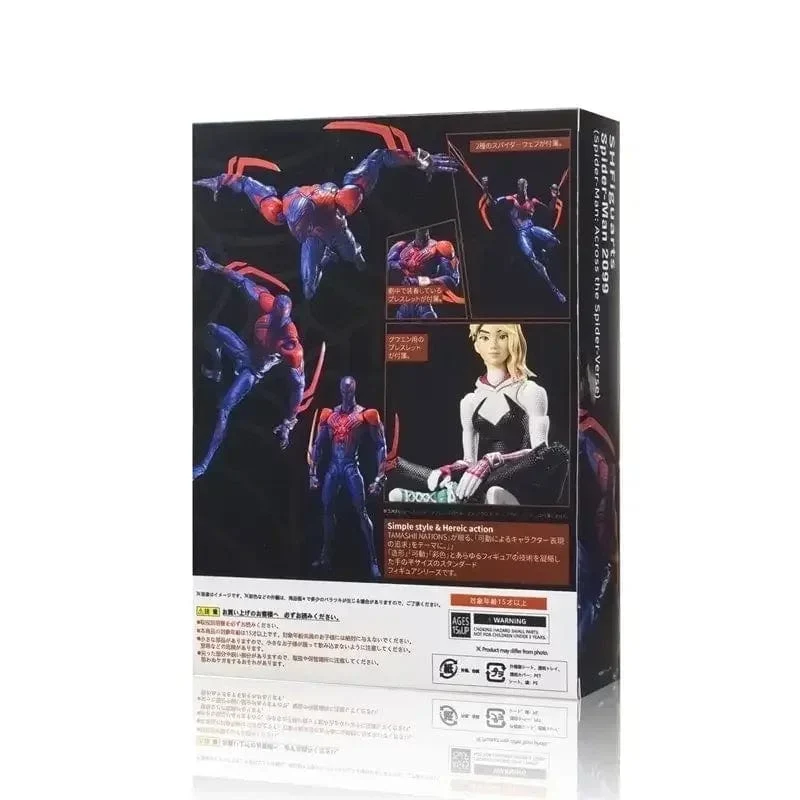Ct Spider-Man 2099 Shf SHFiguarts Spiderman Across The Spider-Verse Part One Anime Actionfiguren Modell Statue Spielzeug Geschenke