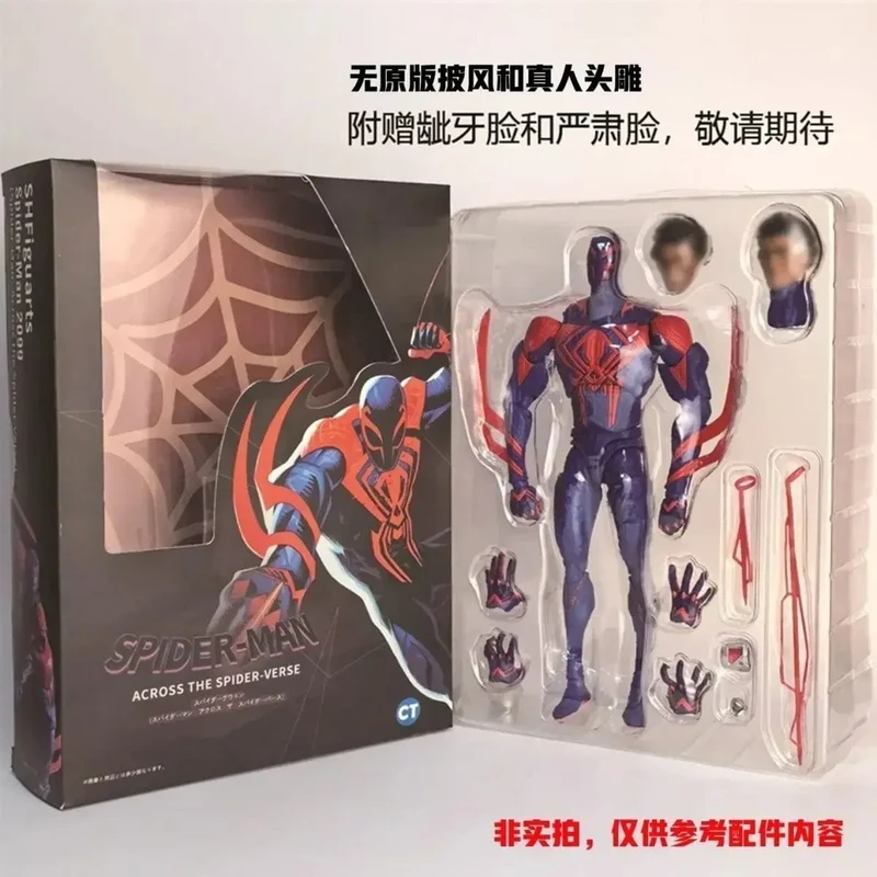 Ct Spider-Man 2099 Shf SHFiguarts Spiderman Across The Spider-Verse Part One Anime Actionfiguren Modell Statue Spielzeug Geschenke