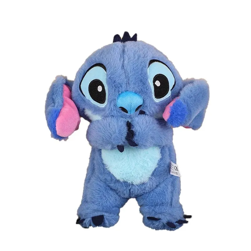 2024 neue Lilo & Stitch Plüsch Puppe Atem Kind Peluche Kawaii Beruhigt Spielzeug Anime Baby Musik Licht Schlaf Spielzeug Rosa Stich Kid Geschenke
