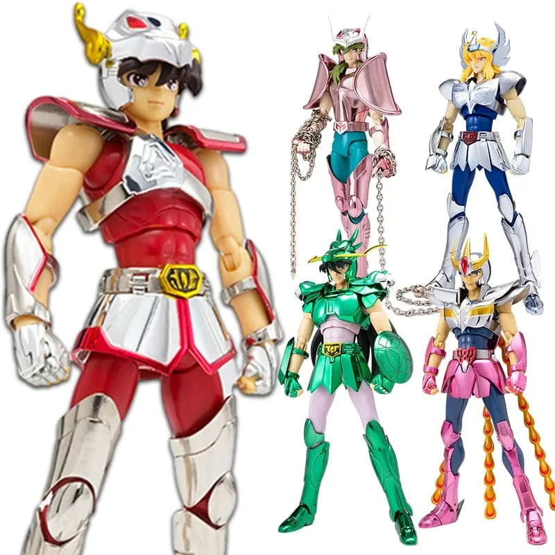 19CM Anime Figur Phoenix Ikki Hyoga Seiya Shiryu Stehende Rüstung Modell Kinderspielzeug PVC Box Desktop Sammlung Dekoration