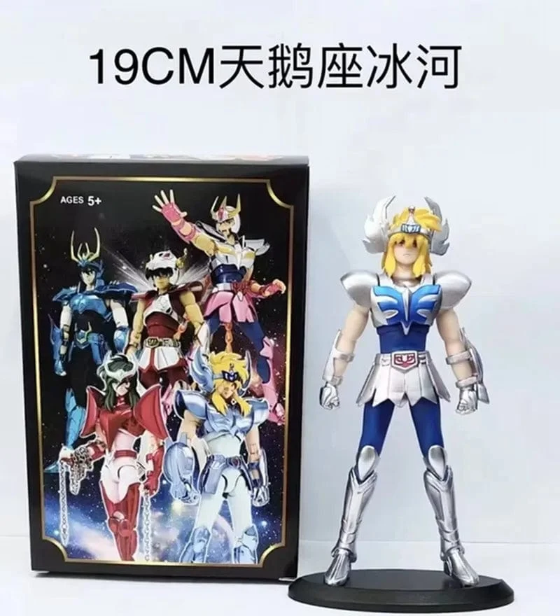 19CM Anime Figur Phoenix Ikki Hyoga Seiya Shiryu Stehende Rüstung Modell Kinderspielzeug PVC Box Desktop Sammlung Dekoration