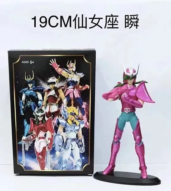 19CM Anime Figur Phoenix Ikki Hyoga Seiya Shiryu Stehende Rüstung Modell Kinderspielzeug PVC Box Desktop Sammlung Dekoration