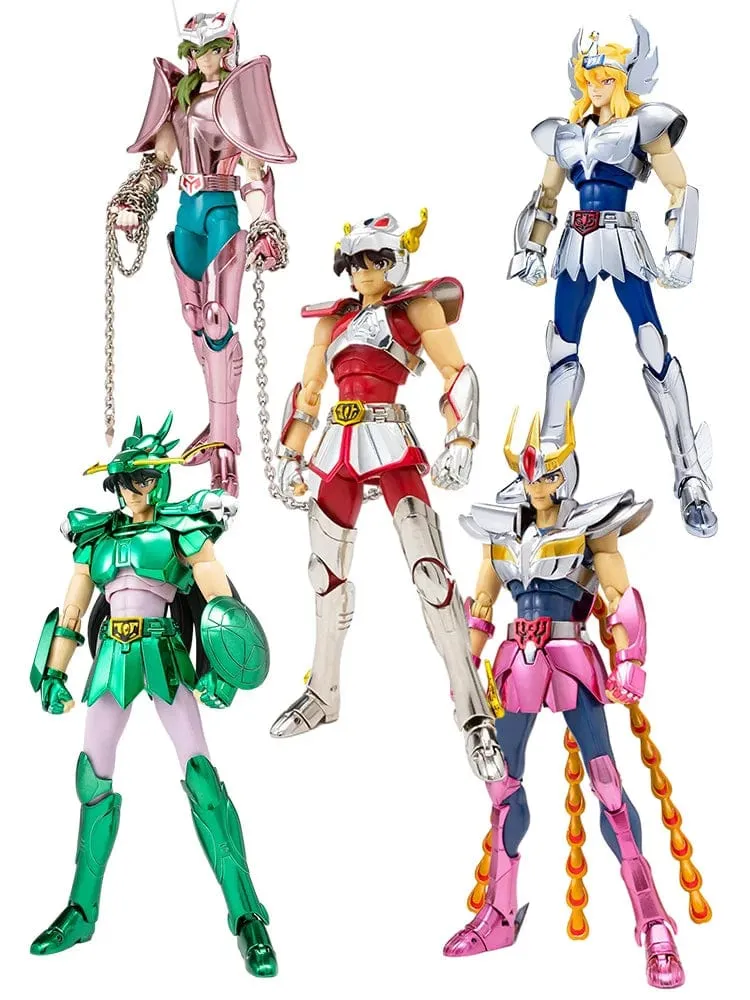 19CM Anime Figur Phoenix Ikki Hyoga Seiya Shiryu Stehende Rüstung Modell Kinderspielzeug PVC Box Desktop Sammlung Dekoration