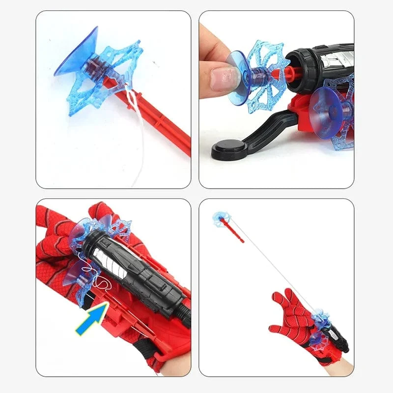 Cartoon-Superhelden-Spinnenseidenwerfer-Spielzeug, lustiges Schädlingsbekämpfungsspielzeug, Anime-Figuren, Cosplay, Spinnennetzwerfer, Spielzeug, Kindergeschenk