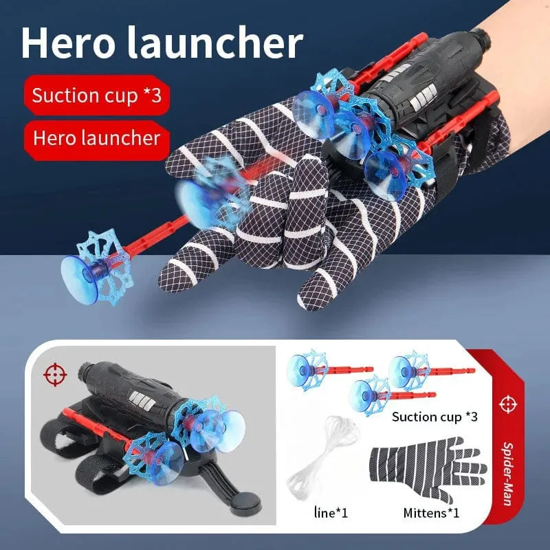 Cartoon-Superhelden-Spinnenseidenwerfer-Spielzeug, lustiges Schädlingsbekämpfungsspielzeug, Anime-Figuren, Cosplay, Spinnennetzwerfer, Spielzeug, Kindergeschenk