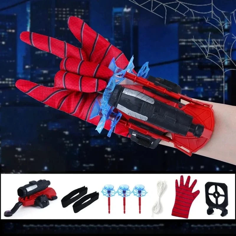Cartoon-Superhelden-Spinnenseidenwerfer-Spielzeug, lustiges Schädlingsbekämpfungsspielzeug, Anime-Figuren, Cosplay, Spinnennetzwerfer, Spielzeug, Kindergeschenk