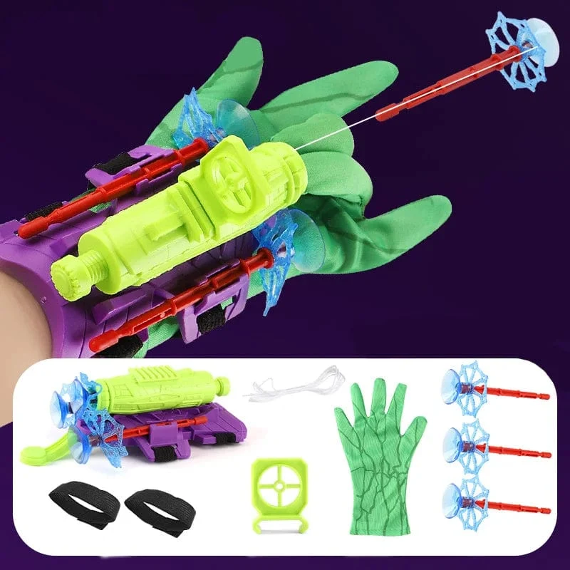 Cartoon-Superhelden-Spinnenseidenwerfer-Spielzeug, lustiges Schädlingsbekämpfungsspielzeug, Anime-Figuren, Cosplay, Spinnennetzwerfer, Spielzeug, Kindergeschenk