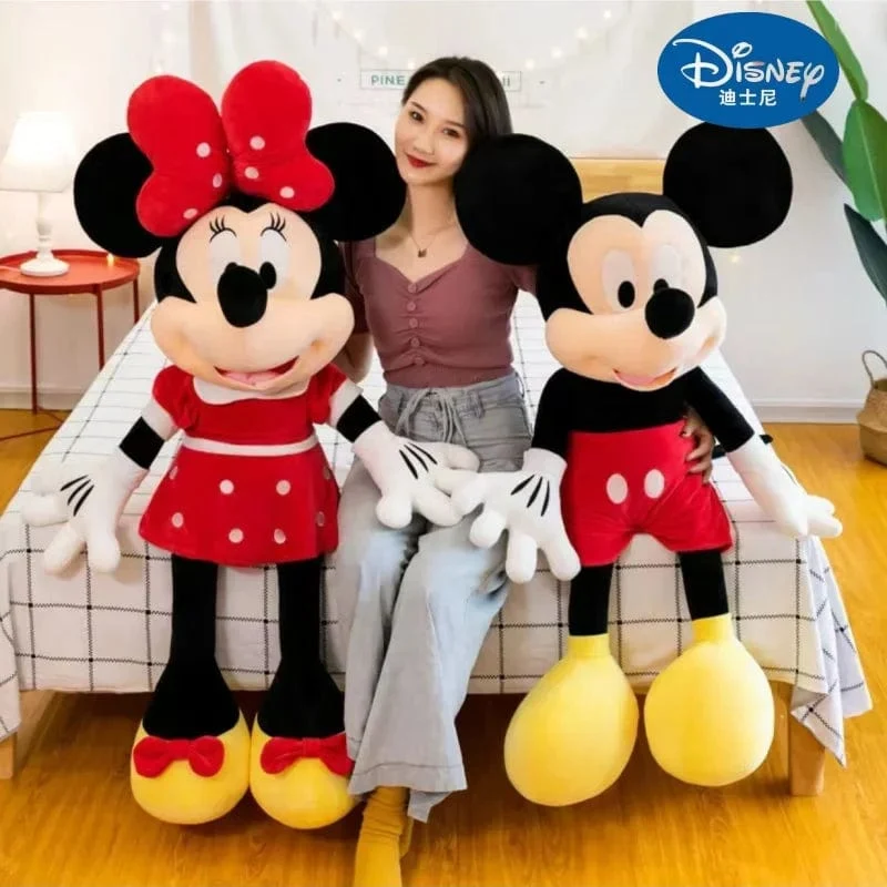 Neu Disney Cartoon Nette Mickey Minnie Plüsch Puppe Baumwolle Gefüllt Super Weiche Kristall Samt Stofftiere Mädchen