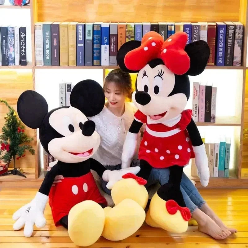 Neu Disney Cartoon Nette Mickey Minnie Plüsch Puppe Baumwolle Gefüllt Super Weiche Kristall Samt Stofftiere Mädchen
