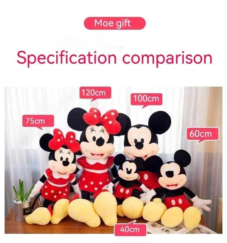 Neu Disney Cartoon Nette Mickey Minnie Plüsch Puppe Baumwolle Gefüllt Super Weiche Kristall Samt Stofftiere Mädchen