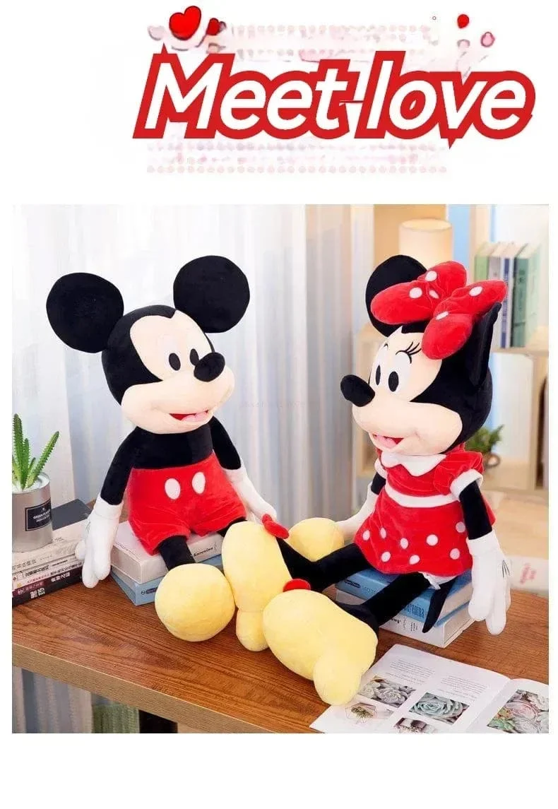 Neu Disney Cartoon Nette Mickey Minnie Plüsch Puppe Baumwolle Gefüllt Super Weiche Kristall Samt Stofftiere Mädchen