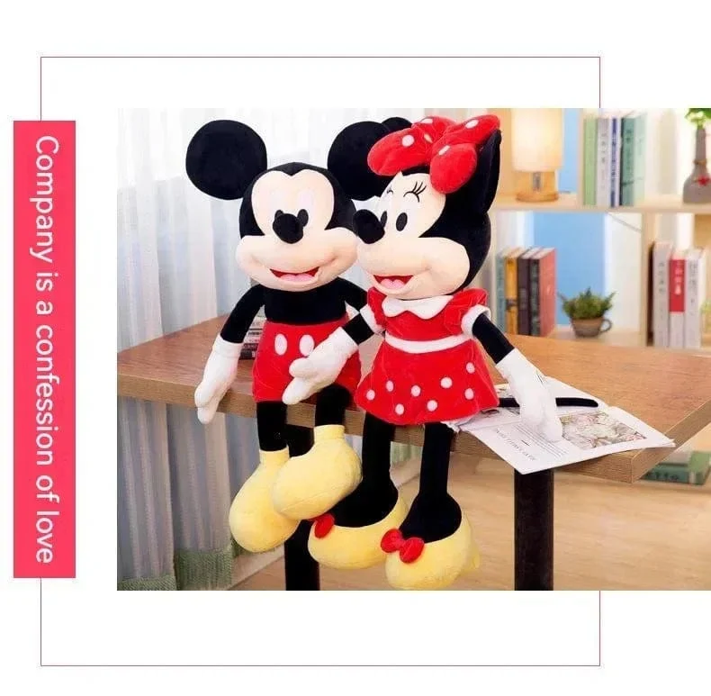 Neu Disney Cartoon Nette Mickey Minnie Plüsch Puppe Baumwolle Gefüllt Super Weiche Kristall Samt Stofftiere Mädchen