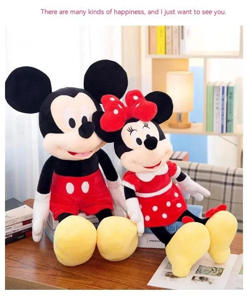 Neu Disney Cartoon Nette Mickey Minnie Plüsch Puppe Baumwolle Gefüllt Super Weiche Kristall Samt Stofftiere Mädchen