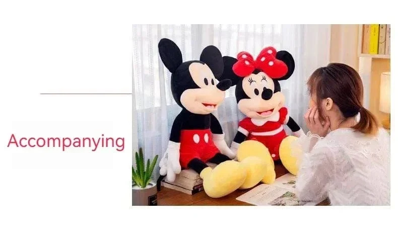 Neu Disney Cartoon Nette Mickey Minnie Plüsch Puppe Baumwolle Gefüllt Super Weiche Kristall Samt Stofftiere Mädchen