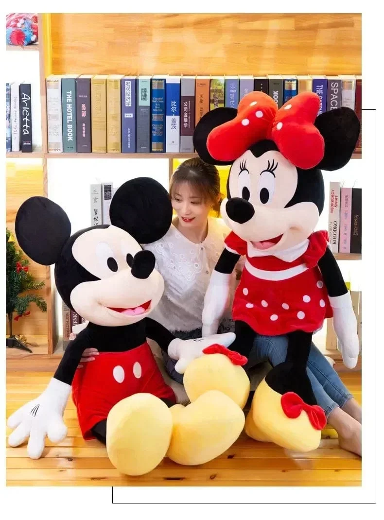 Neu Disney Cartoon Nette Mickey Minnie Plüsch Puppe Baumwolle Gefüllt Super Weiche Kristall Samt Stofftiere Mädchen