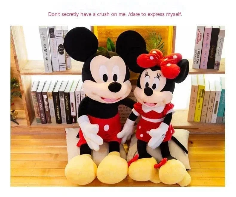 Neu Disney Cartoon Nette Mickey Minnie Plüsch Puppe Baumwolle Gefüllt Super Weiche Kristall Samt Stofftiere Mädchen