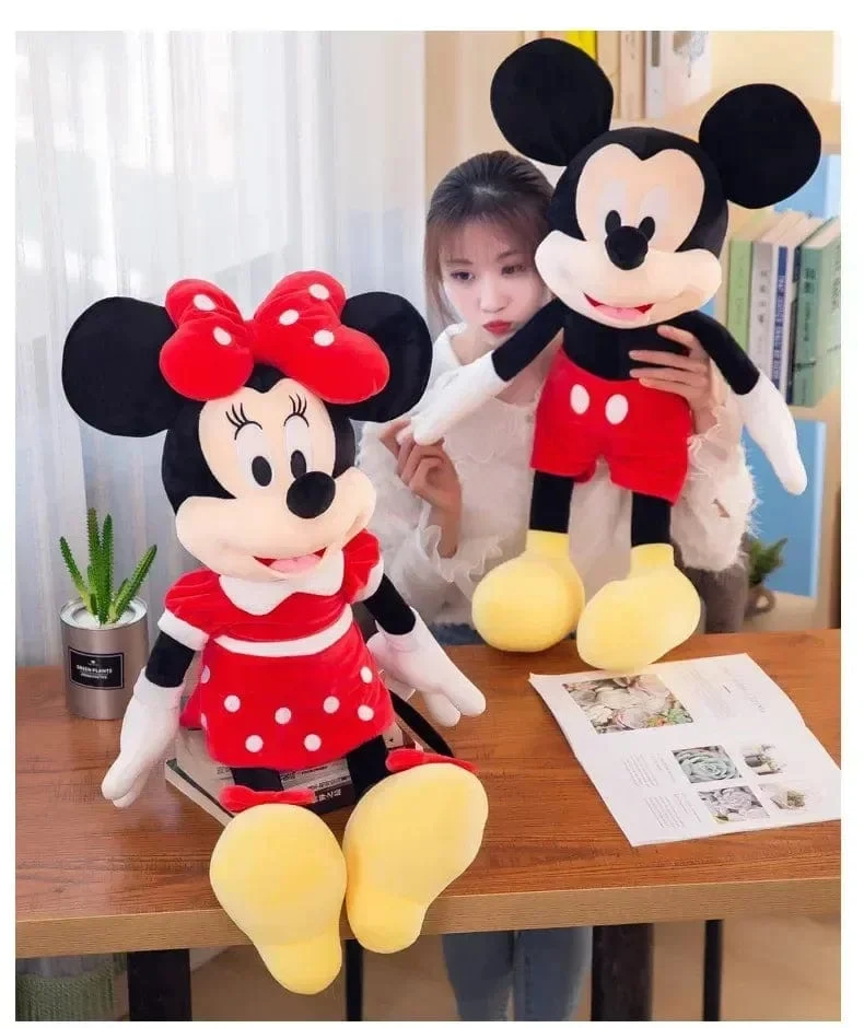 Neu Disney Cartoon Nette Mickey Minnie Plüsch Puppe Baumwolle Gefüllt Super Weiche Kristall Samt Stofftiere Mädchen