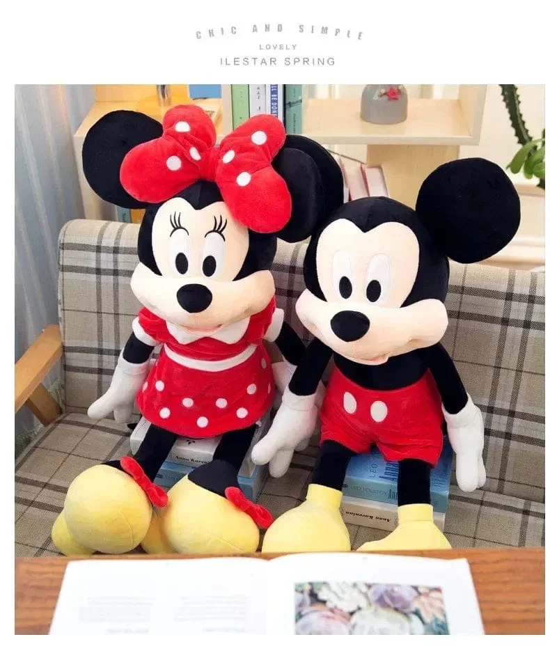 Neu Disney Cartoon Nette Mickey Minnie Plüsch Puppe Baumwolle Gefüllt Super Weiche Kristall Samt Stofftiere Mädchen