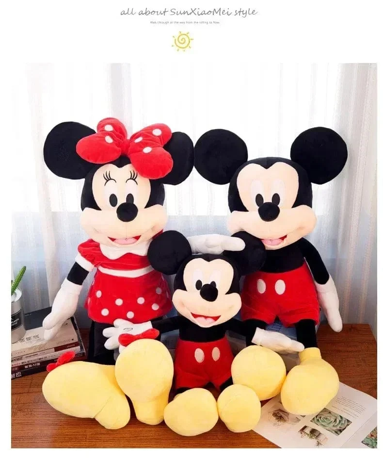 Neu Disney Cartoon Nette Mickey Minnie Plüsch Puppe Baumwolle Gefüllt Super Weiche Kristall Samt Stofftiere Mädchen