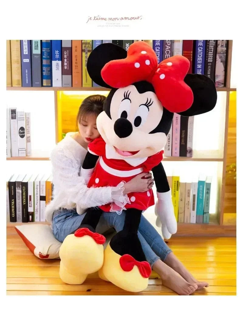 Neu Disney Cartoon Nette Mickey Minnie Plüsch Puppe Baumwolle Gefüllt Super Weiche Kristall Samt Stofftiere Mädchen