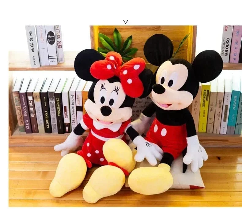 Neu Disney Cartoon Nette Mickey Minnie Plüsch Puppe Baumwolle Gefüllt Super Weiche Kristall Samt Stofftiere Mädchen