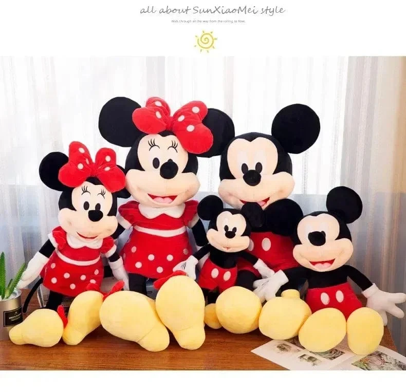 Neu Disney Cartoon Nette Mickey Minnie Plüsch Puppe Baumwolle Gefüllt Super Weiche Kristall Samt Stofftiere Mädchen