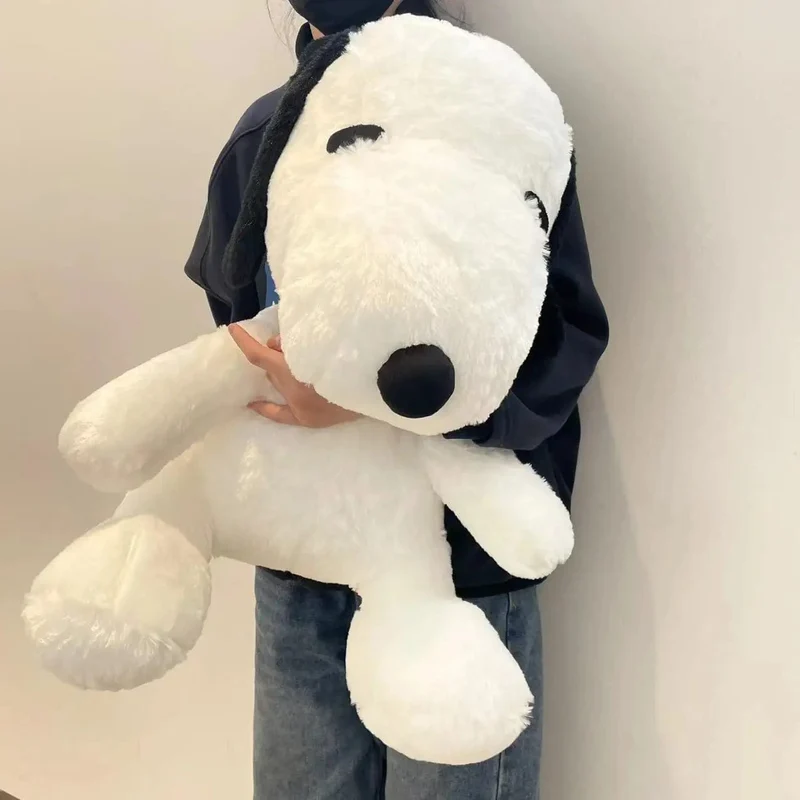 Großes Snoopy-Plüschtier, Kawaii, weißer Hund, weiches Kissen, ausgestopfte Puppe, Cartoon-Tier, Geburtstagsgeschenke für Freundinnen und Kinder