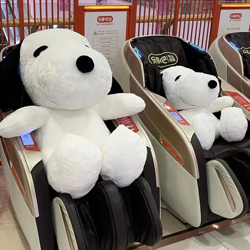 Großes Snoopy-Plüschtier, Kawaii, weißer Hund, weiches Kissen, ausgestopfte Puppe, Cartoon-Tier, Geburtstagsgeschenke für Freundinnen und Kinder