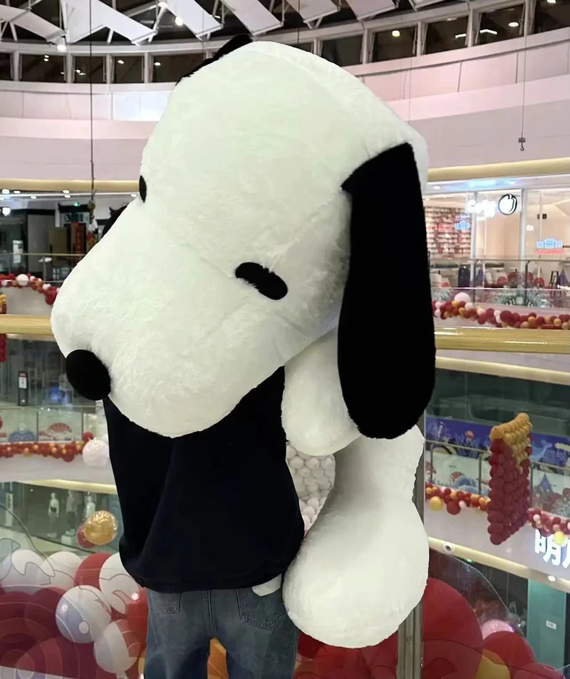 Großes Snoopy-Plüschtier, Kawaii, weißer Hund, weiches Kissen, ausgestopfte Puppe, Cartoon-Tier, Geburtstagsgeschenke für Freundinnen und Kinder