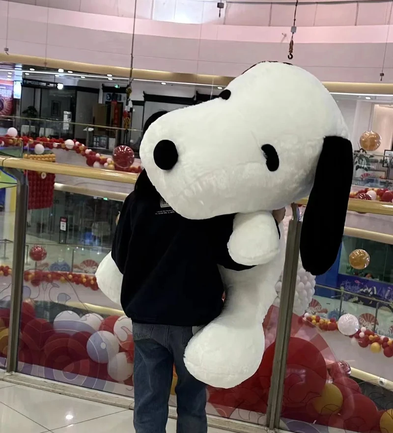 Großes Snoopy-Plüschtier, Kawaii, weißer Hund, weiches Kissen, ausgestopfte Puppe, Cartoon-Tier, Geburtstagsgeschenke für Freundinnen und Kinder
