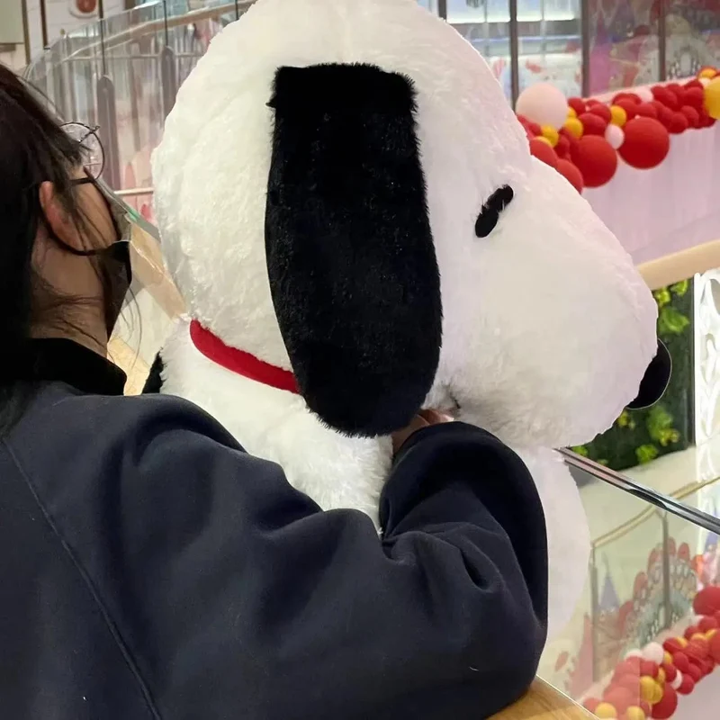 Großes Snoopy-Plüschtier, Kawaii, weißer Hund, weiches Kissen, ausgestopfte Puppe, Cartoon-Tier, Geburtstagsgeschenke für Freundinnen und Kinder