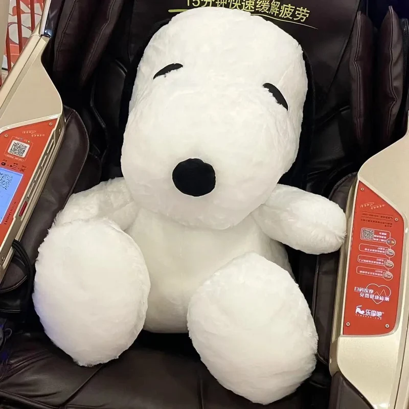 Großes Snoopy-Plüschtier, Kawaii, weißer Hund, weiches Kissen, ausgestopfte Puppe, Cartoon-Tier, Geburtstagsgeschenke für Freundinnen und Kinder