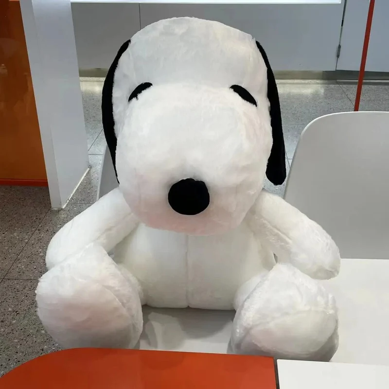 Großes Snoopy-Plüschtier, Kawaii, weißer Hund, weiches Kissen, ausgestopfte Puppe, Cartoon-Tier, Geburtstagsgeschenke für Freundinnen und Kinder