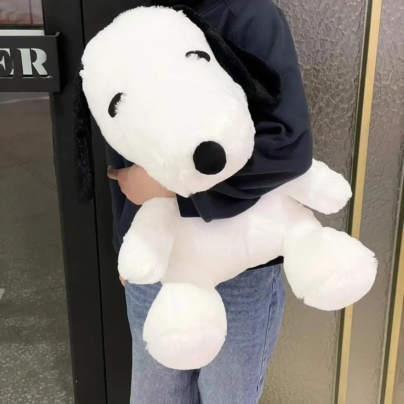 Großes Snoopy-Plüschtier, Kawaii, weißer Hund, weiches Kissen, ausgestopfte Puppe, Cartoon-Tier, Geburtstagsgeschenke für Freundinnen und Kinder