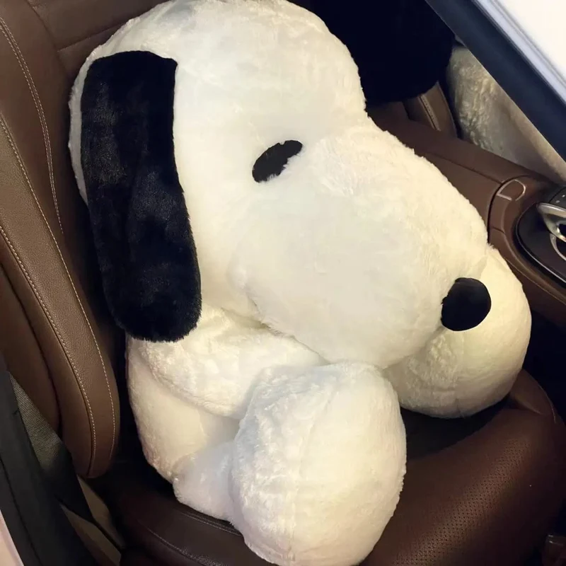 Großes Snoopy-Plüschtier, Kawaii, weißer Hund, weiches Kissen, ausgestopfte Puppe, Cartoon-Tier, Geburtstagsgeschenke für Freundinnen und Kinder