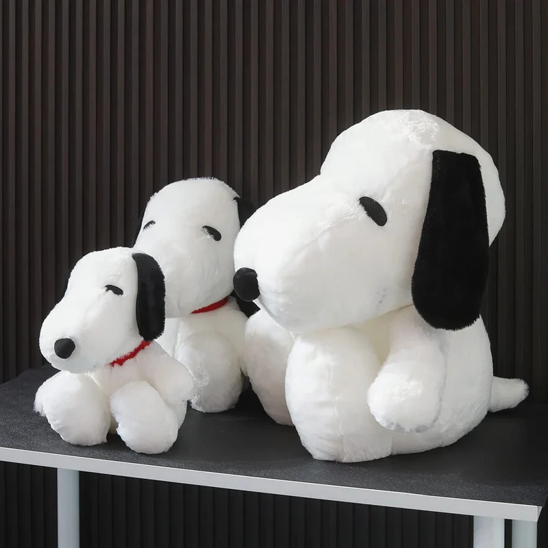 Großes Snoopy-Plüschtier, Kawaii, weißer Hund, weiches Kissen, ausgestopfte Puppe, Cartoon-Tier, Geburtstagsgeschenke für Freundinnen und Kinder