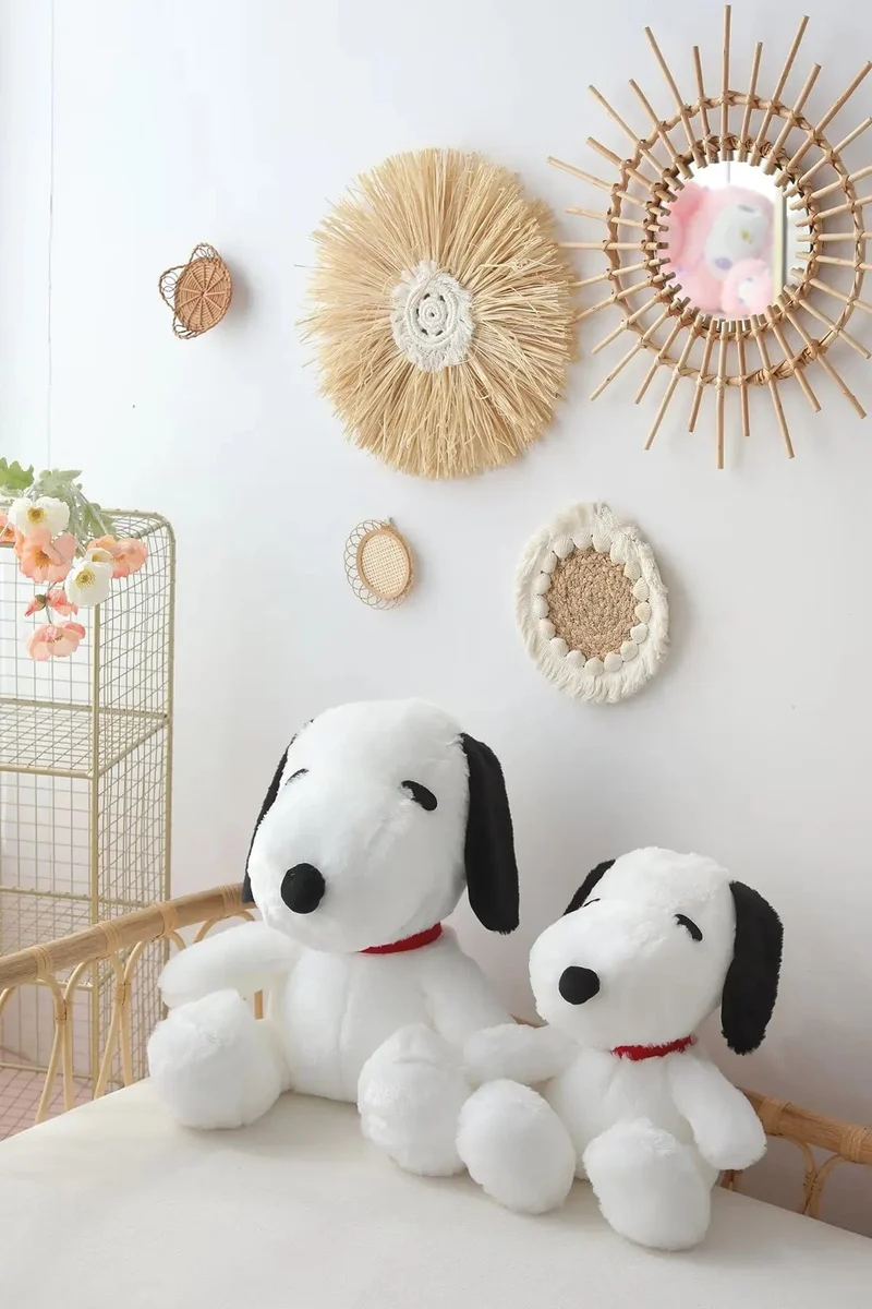 Großes Snoopy-Plüschtier, Kawaii, weißer Hund, weiches Kissen, ausgestopfte Puppe, Cartoon-Tier, Geburtstagsgeschenke für Freundinnen und Kinder