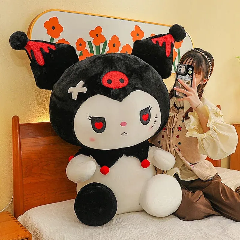 25/50cm Sanrio Dark Devil Kuromi Puppe Plüschtier Süßes Mädchen Stoffpuppe Großes Plüschkissen Kindergeburtstagsgeschenk