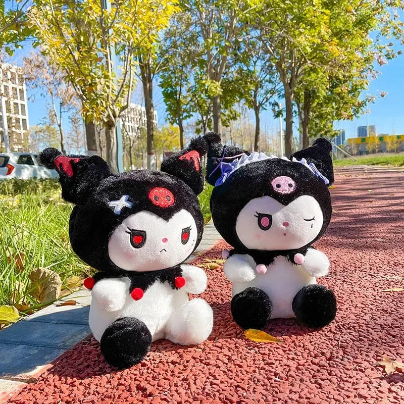 25/50cm Sanrio Dark Devil Kuromi Puppe Plüschtier Süßes Mädchen Stoffpuppe Großes Plüschkissen Kindergeburtstagsgeschenk