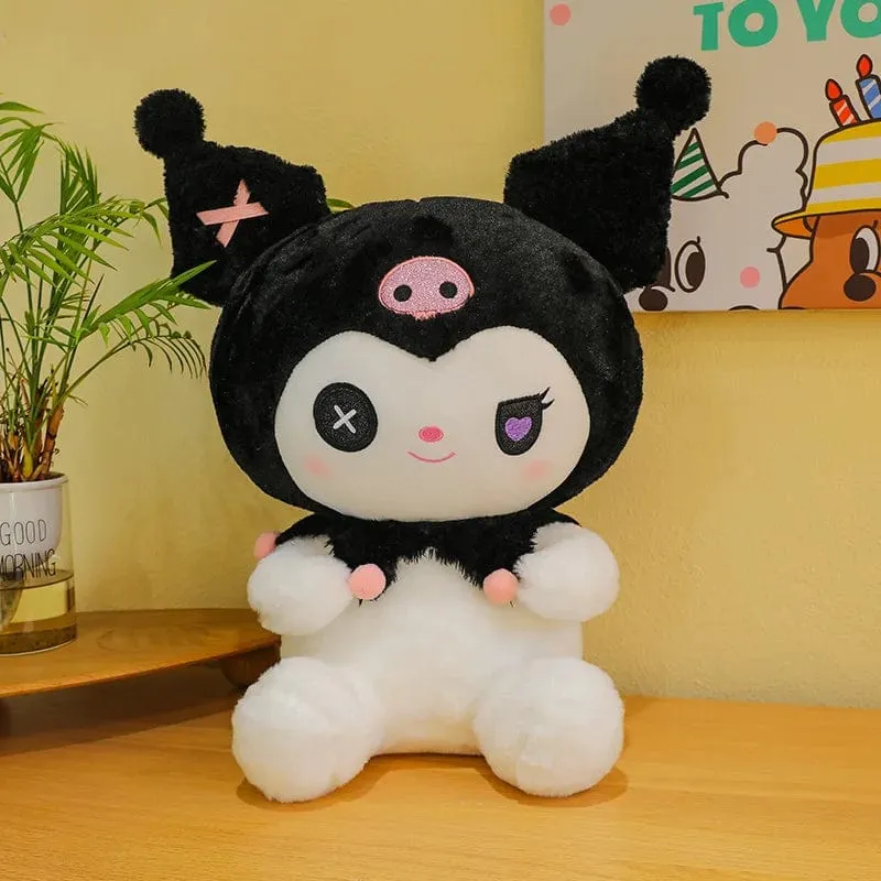 25/50cm Sanrio Dark Devil Kuromi Puppe Plüschtier Süßes Mädchen Stoffpuppe Großes Plüschkissen Kindergeburtstagsgeschenk